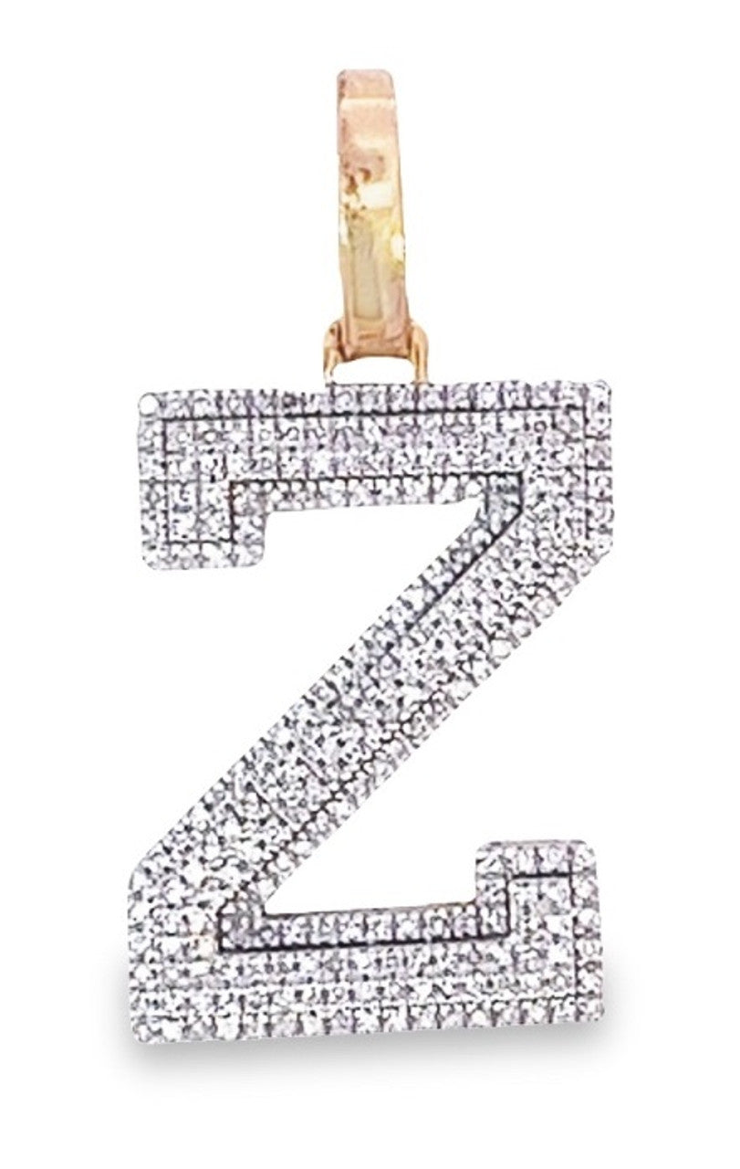 10K Yellow Gold Diamond Custom Letter Pendant 0.70ct