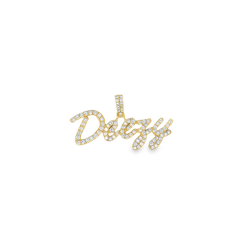 10K Yellow Gold DEEZY Diamond Pendant