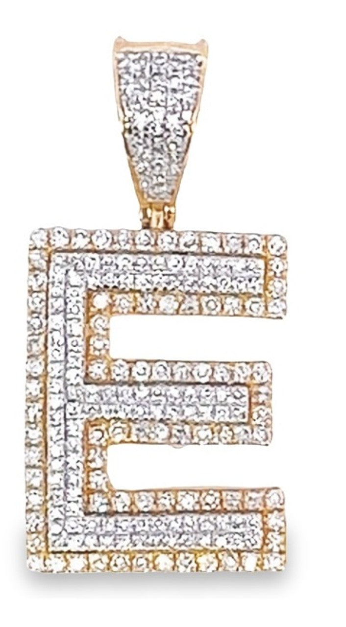 10K Yellow Gold Diamond Custom Letter Pendant 1.35ct