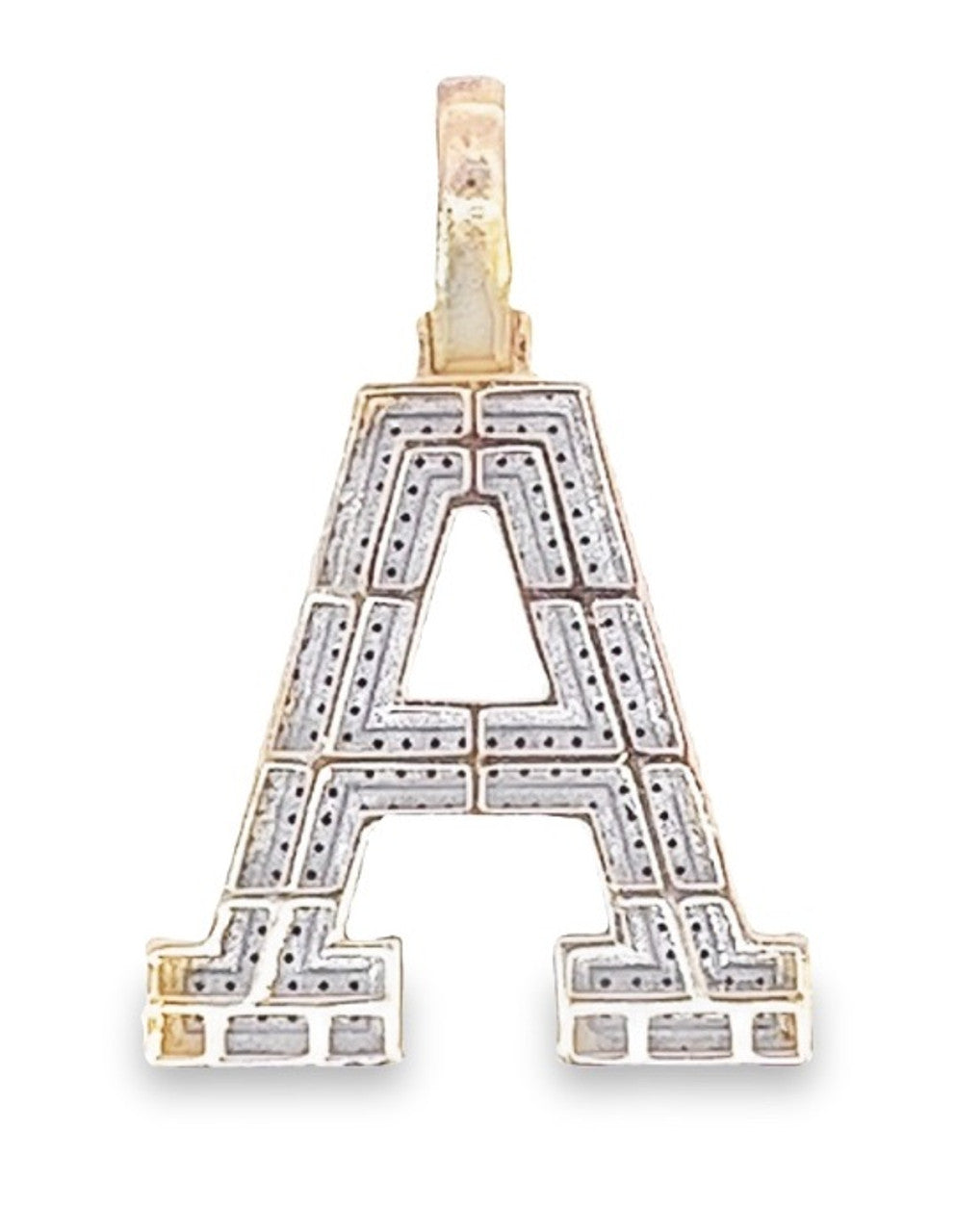 10K Yellow Gold Diamond Custom Letter Pendant 0.70ct