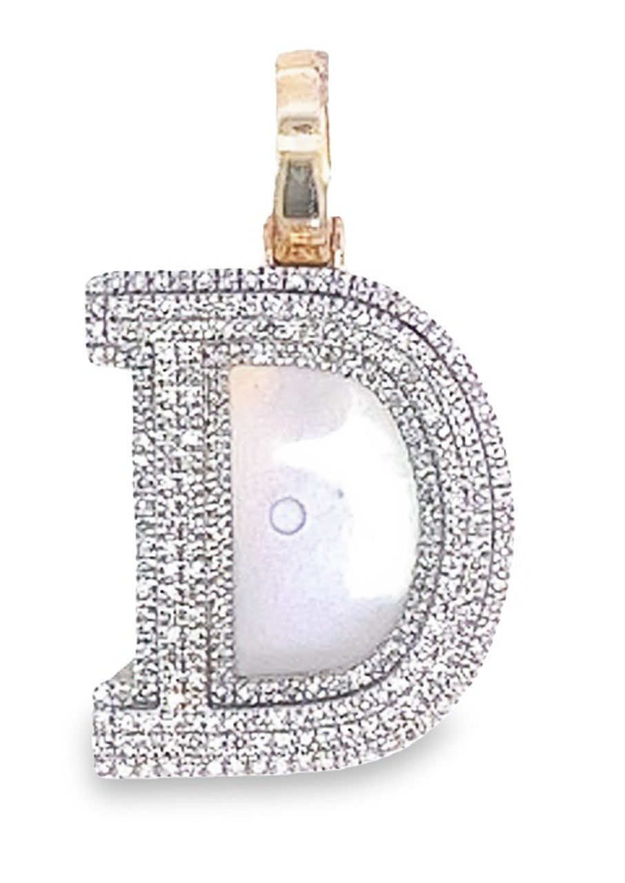 10K Yellow Gold Diamond Custom Letter Pendant 0.70ct