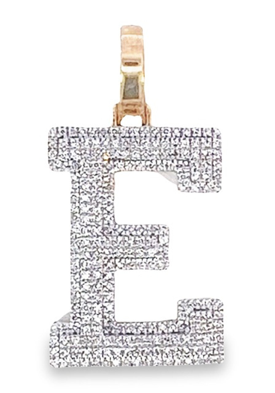 10K Yellow Gold Diamond Custom Letter Pendant 0.70ct